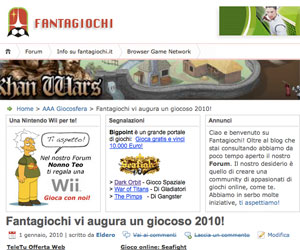 Schermata Fantagiochi.it