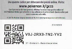 Codice gratis pokemon GCC