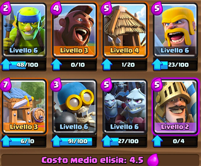 Deck ideale da usare in Arena 4 - Clash Royale