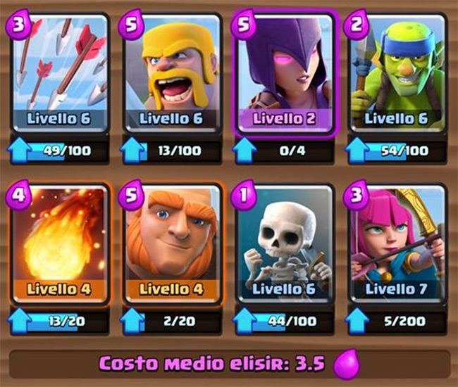 Deck ideale per Arena 5